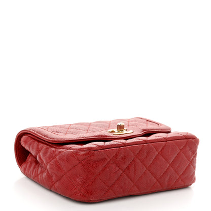 Chanel Caviar Quilted Mini Square Flap Red 3 of 9