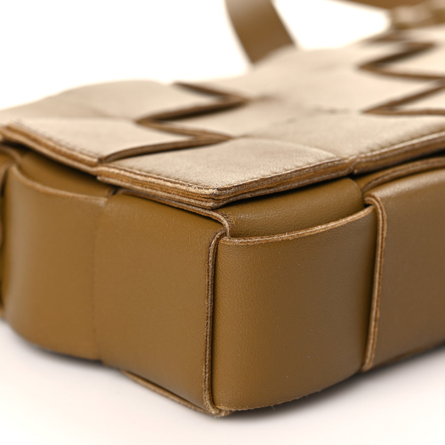 Lambskin Maxi Intrecciato Cassette Crossbody Bag Acorn