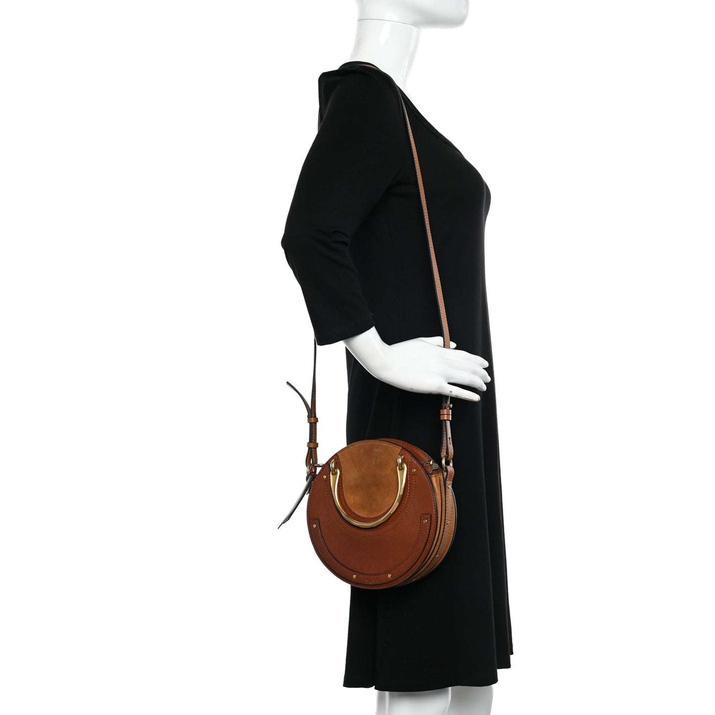 Shiny Goatskin Smooth Calfskin Suede Small Pixie Bag Saffron Red