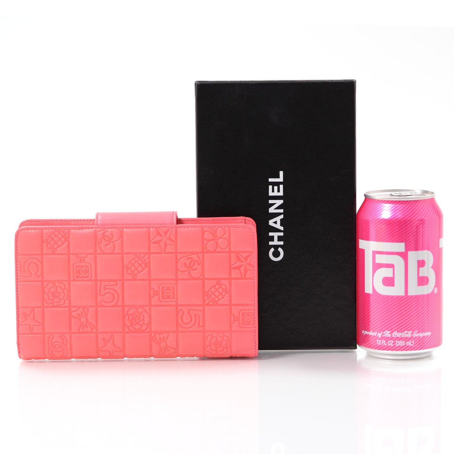 Lambskin Precious Symbols Wallet Coral