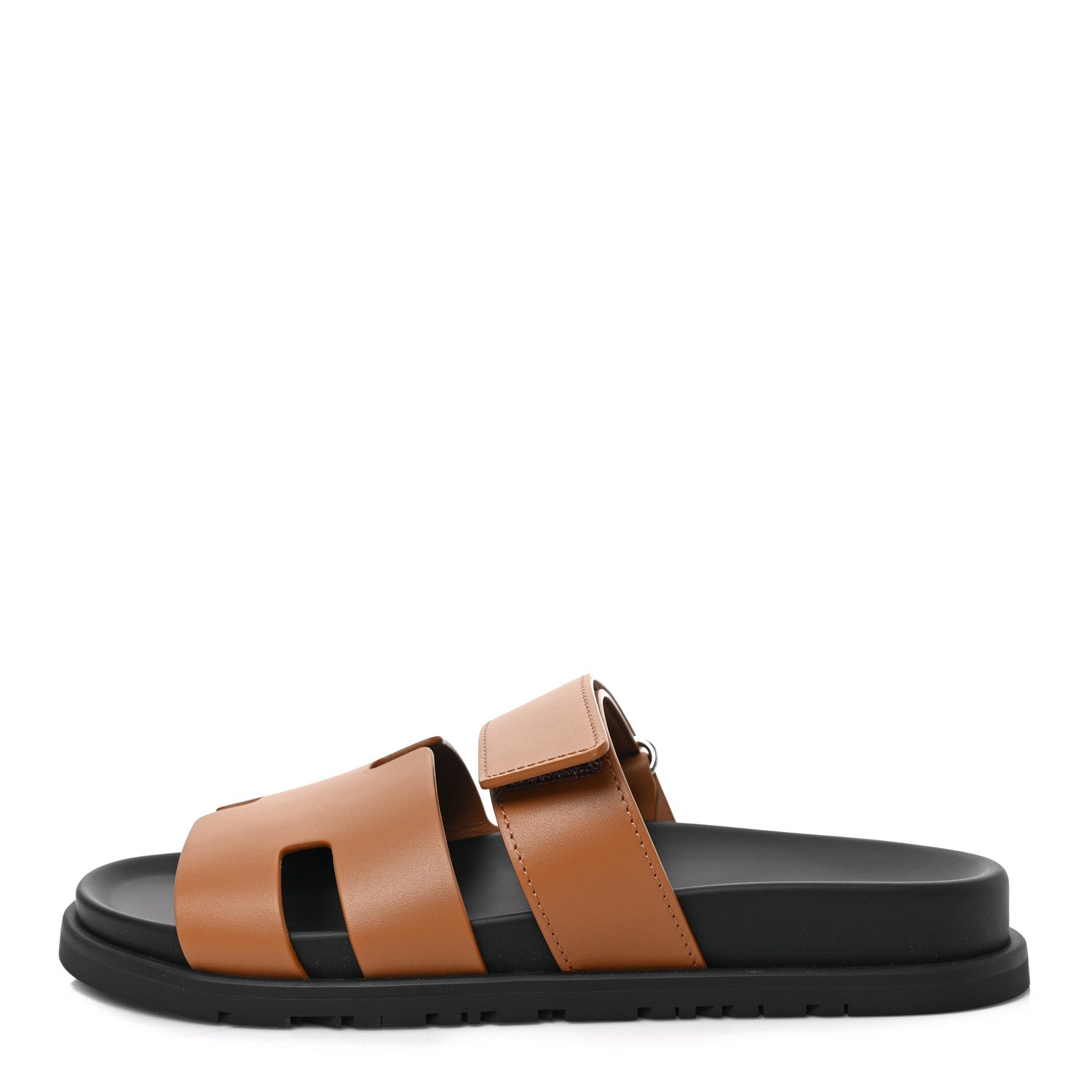 Hermes Calfskin Womens Chypre Sandals 39 Natural 1 of 9