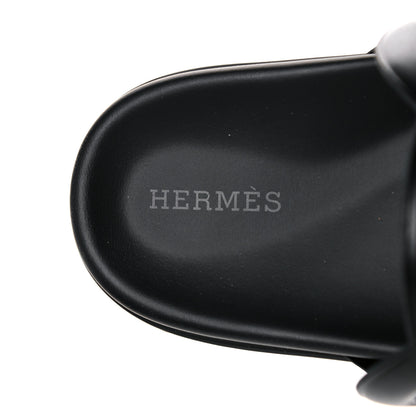 Hermes Nappa Womens Extra Sandals 38.5 Black 7 of 9