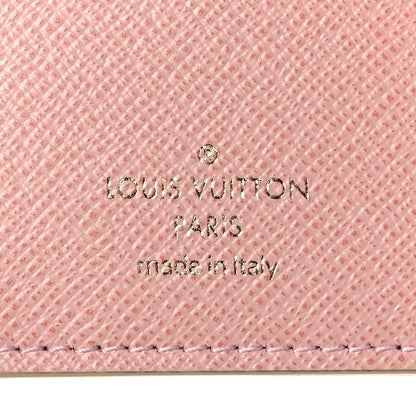 Louis Vuitton Damier Azur Victorine Wallet Rose Ballerine 7 of 10
