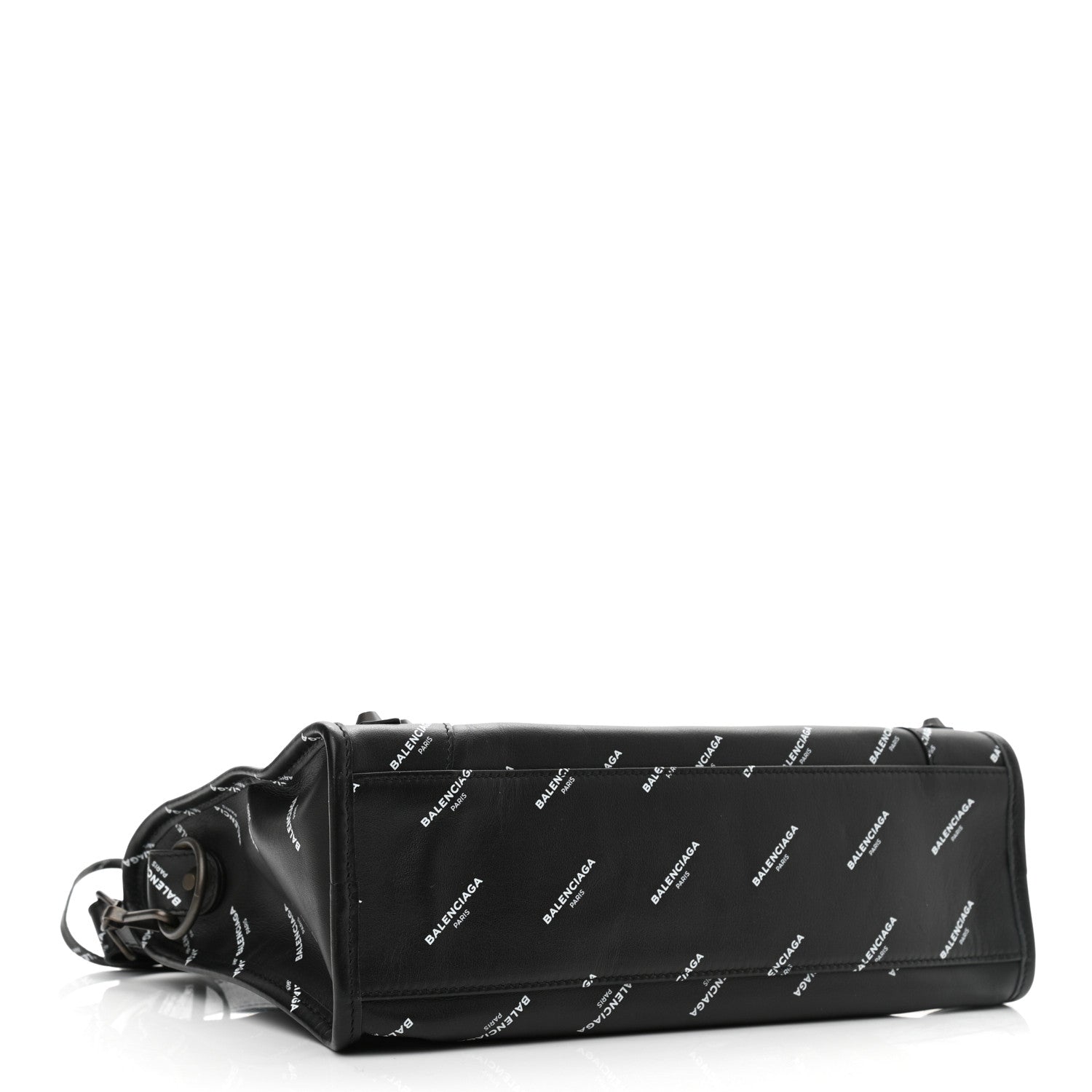 Balenciaga Veau Allover Logo Classic Hardware S City Black White 4 of 11