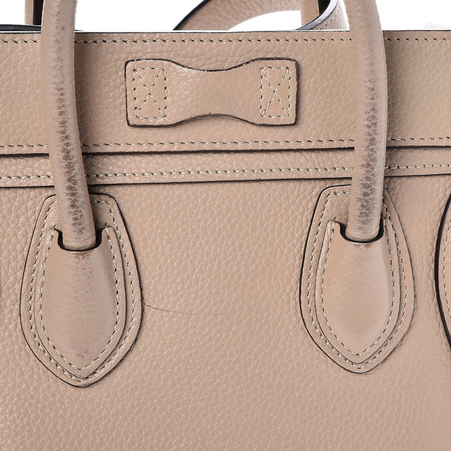 Drummed Calfskin Nano Luggage Dune