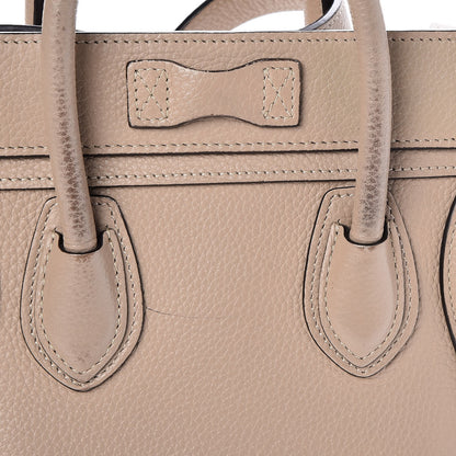 Celine Drummed Calfskin Nano Luggage Dune 9 of 11