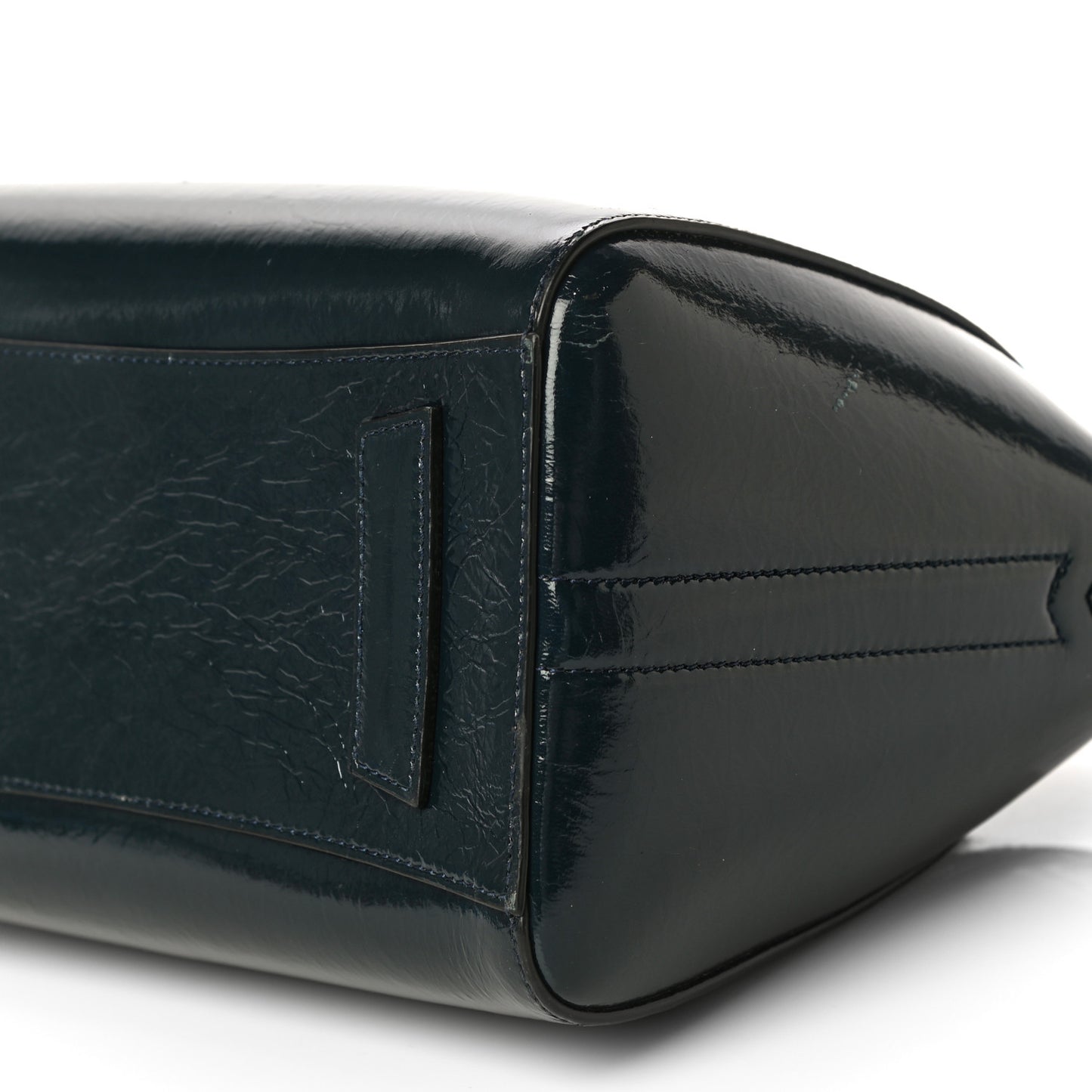 Textured Patent Calfskin Small Antigona Storm Blue