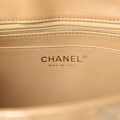 Chanel Patent Quilted Jumbo Single Flap Beige 6 of 12