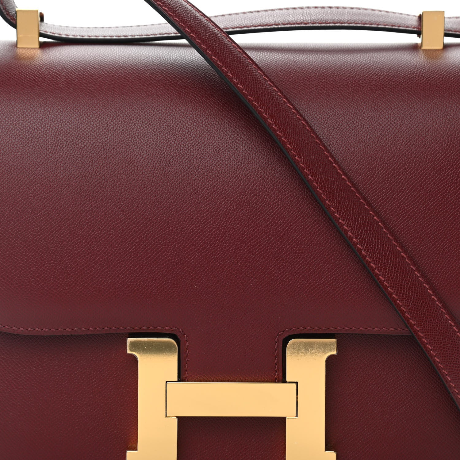Hermes Grained Monsieur Constance 24 Rouge H 8 of 11