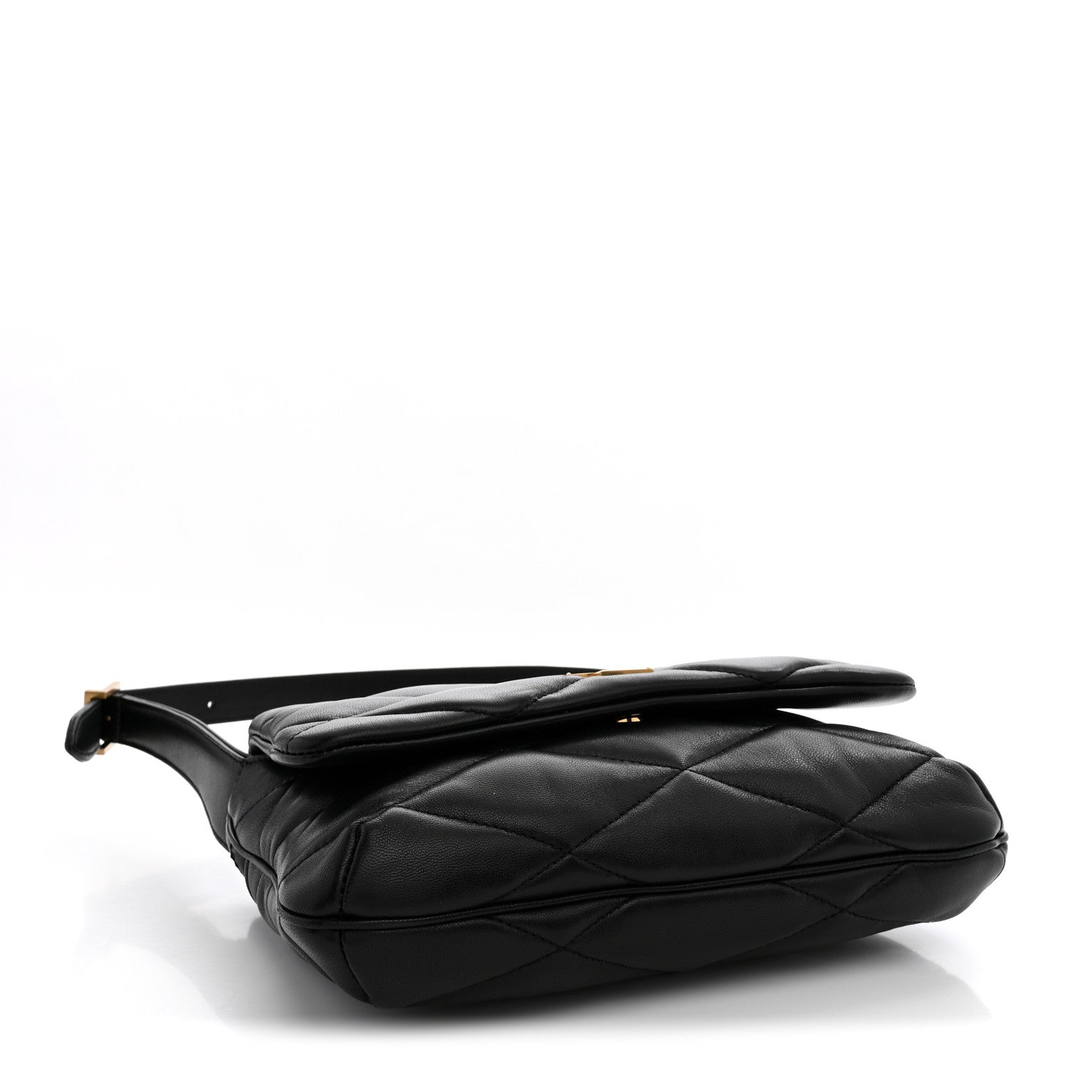 Saint Laurent Lambskin Quilted Le 57 Diamond Shoulder Bag Black 4 of 10