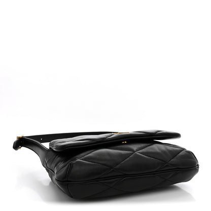 Saint Laurent Lambskin Quilted Le 57 Diamond Shoulder Bag Black 4 of 10