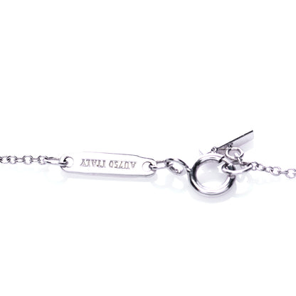 Tiffany 18K White Gold Blue Sapphire Large T Smile Pendant Necklace 5 of 6