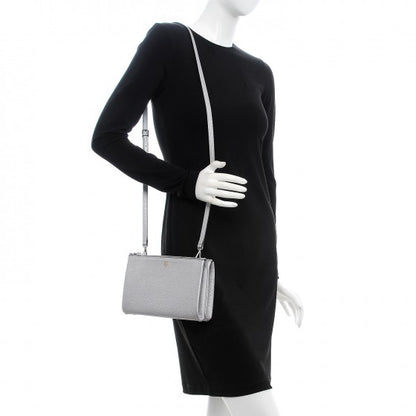 MCM Grained Calfskin Milla Double Crossbody Bag Spike Silver 2 of 11