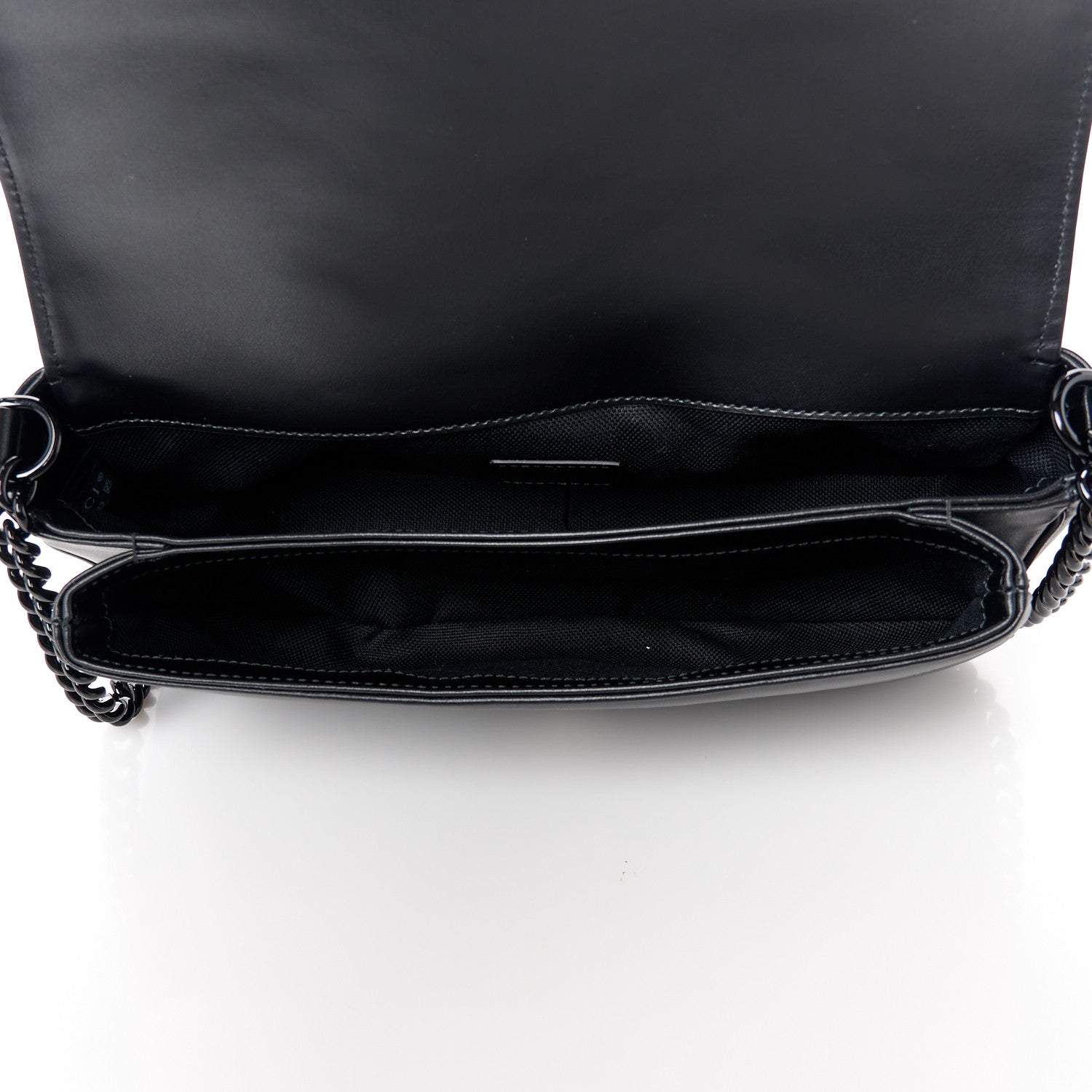 Gucci Calfskin Matelasse Monochrome GG Marmont Crossbody Shoulder Bag Black 5 of 10