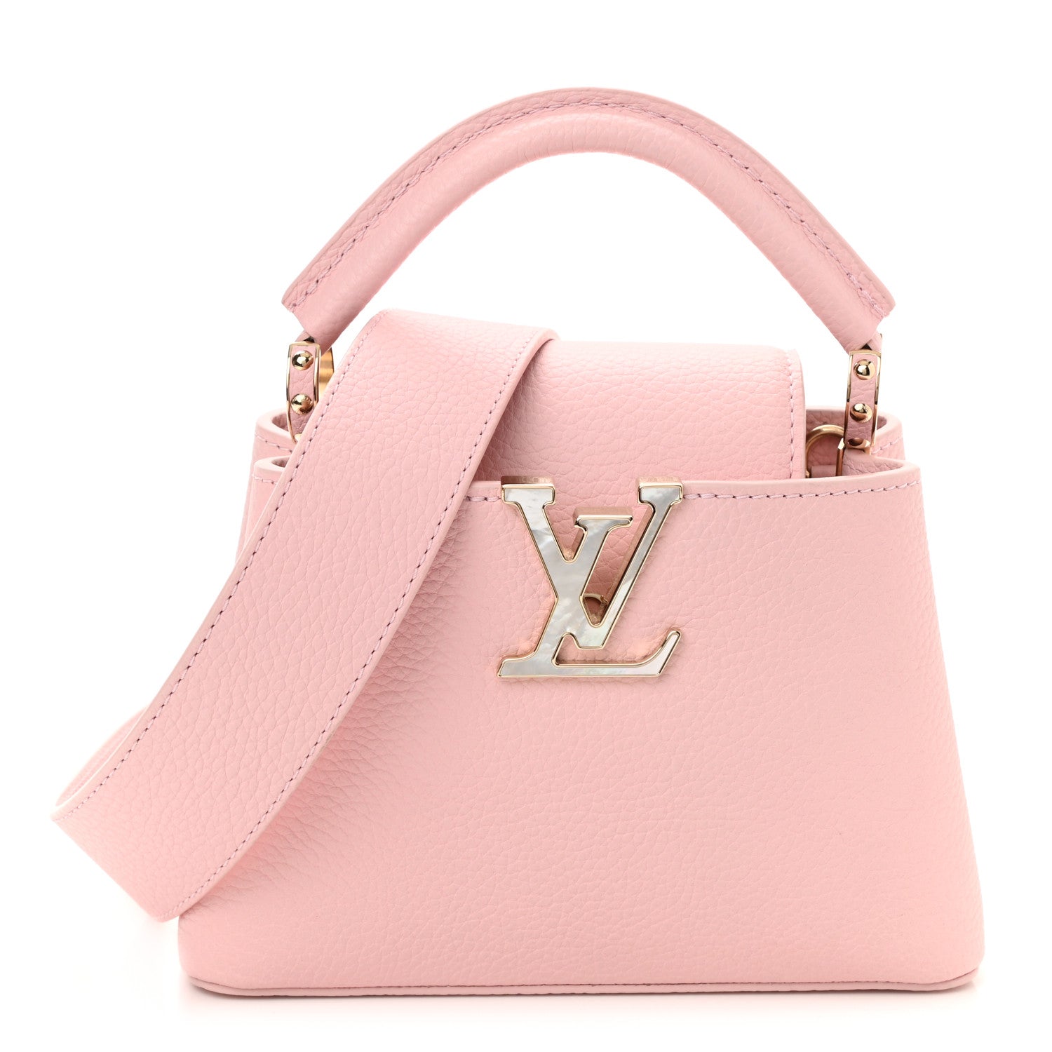 Louis Vuitton Taurillon Marble Capucines Mini Pink 1 of 10