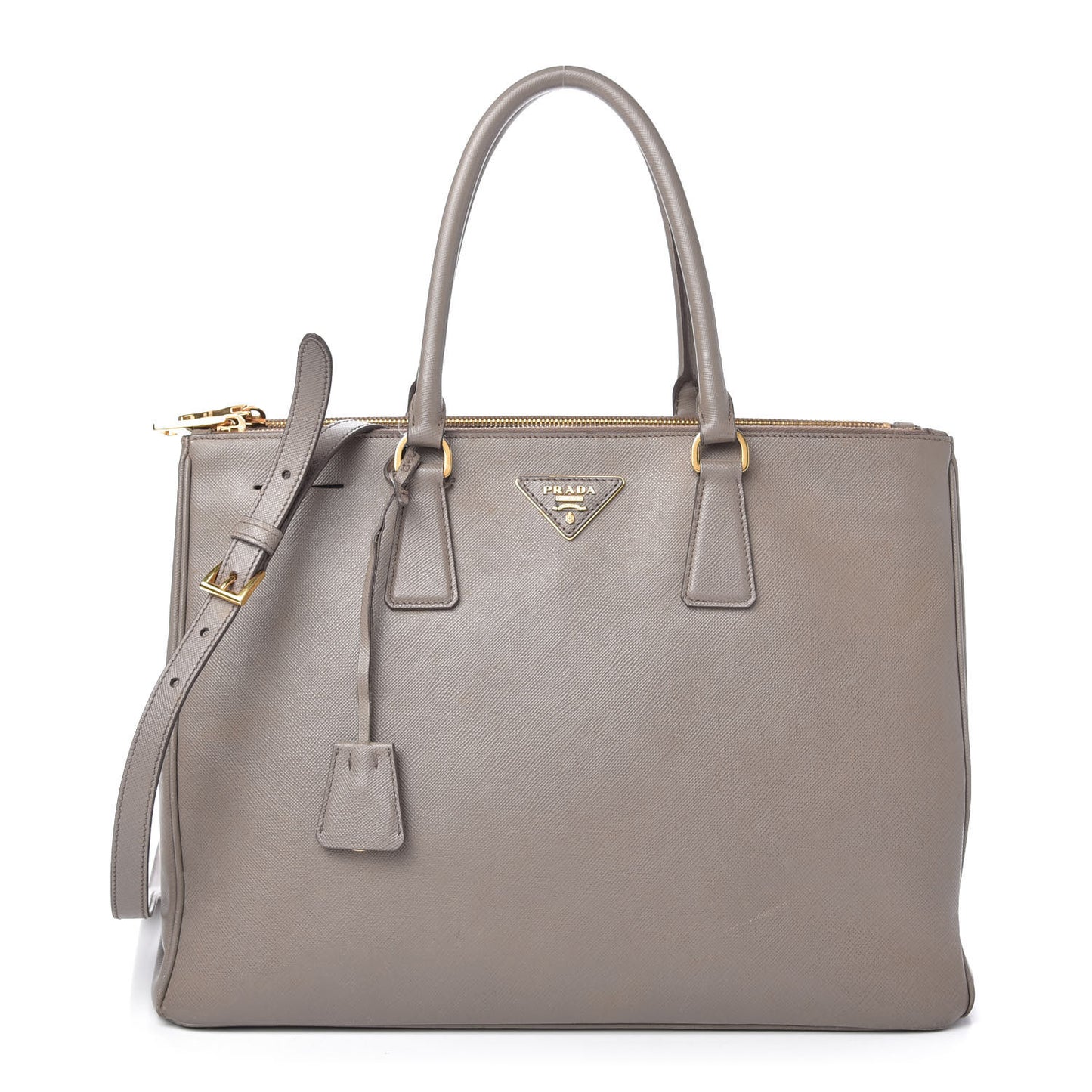 Saffiano Large Galleria Double Zip Tote Argilla