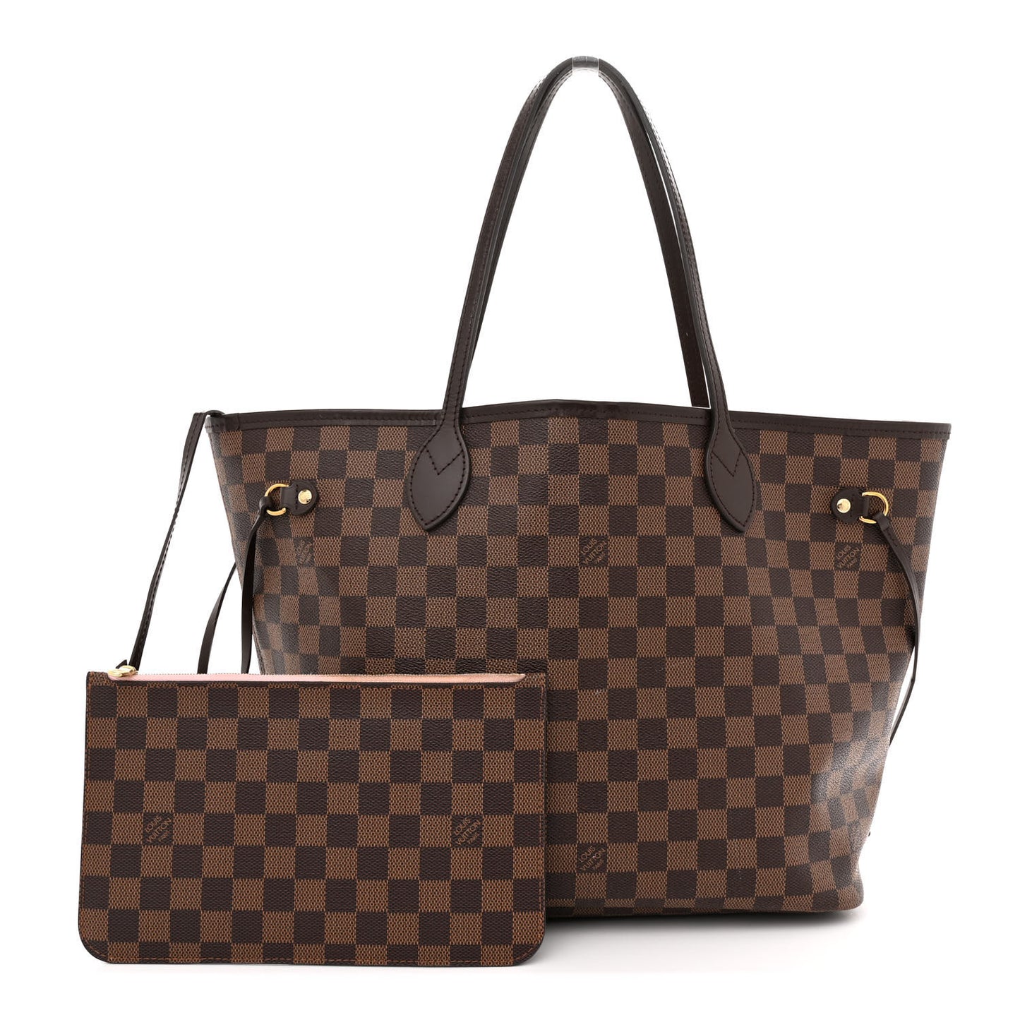 Damier Ebene Neo Neverfull MM Rose Ballerine