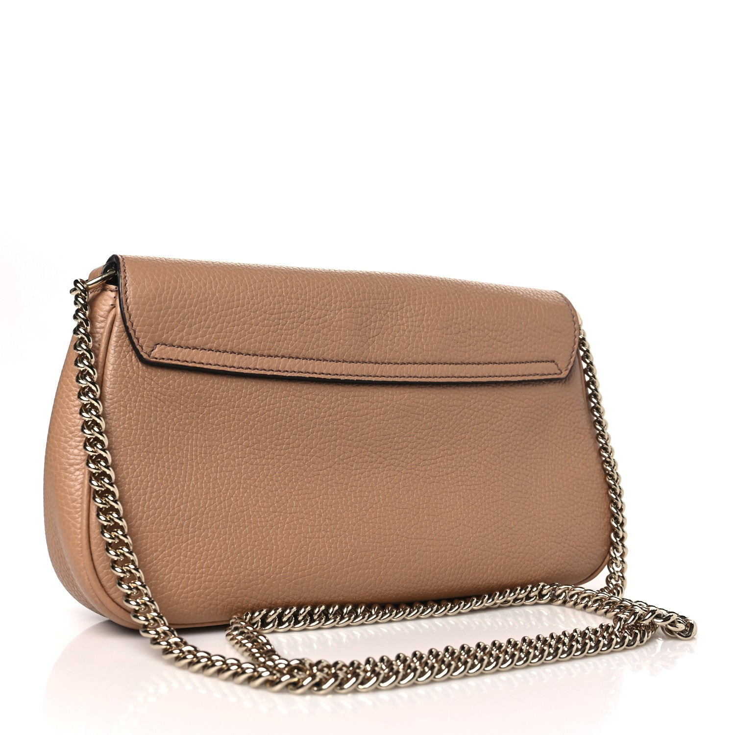 Gucci Pebbled Calfskin Medium Soho Flap Crossbody Camelia 3 of 9