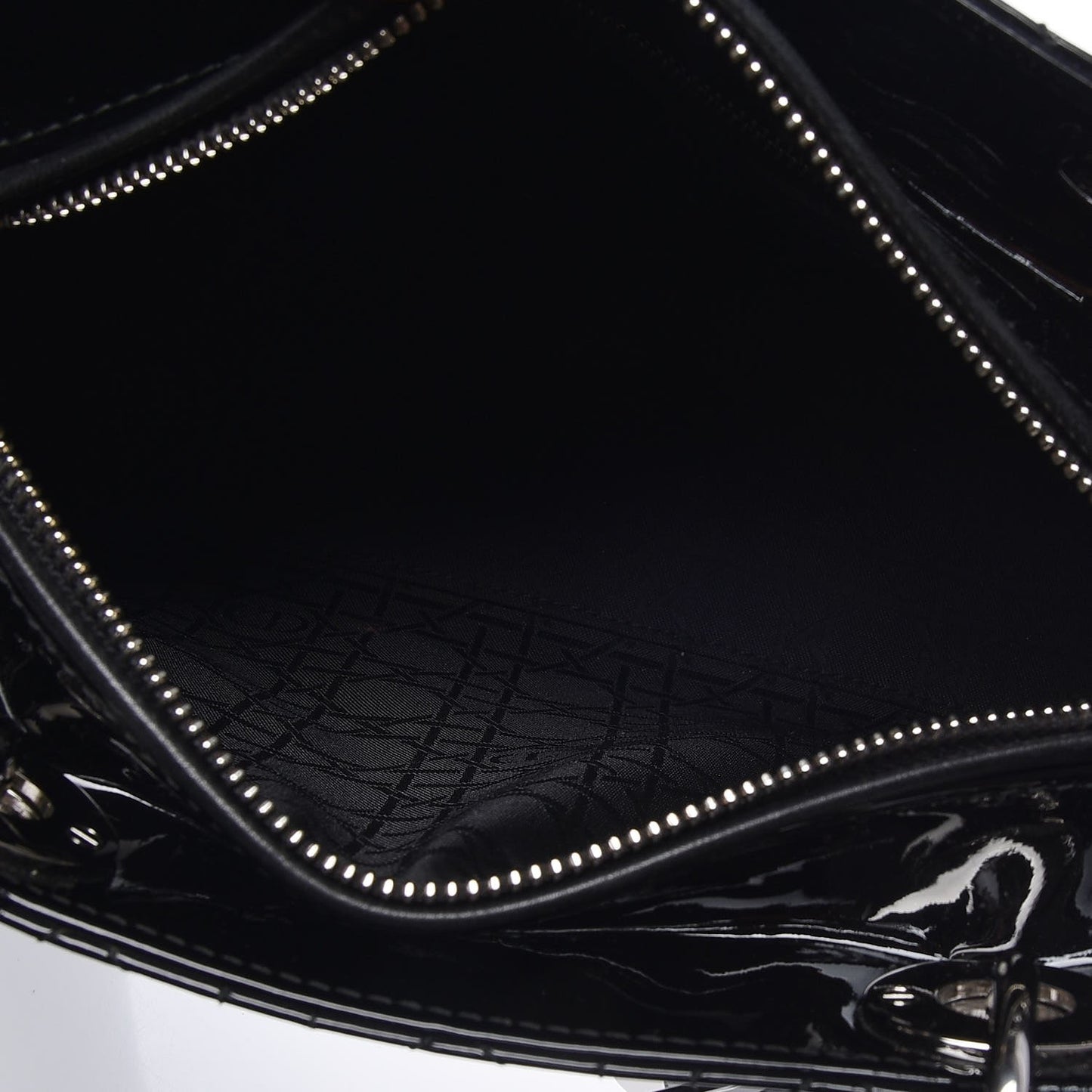 Patent Cannage Medium Lady Dior Black