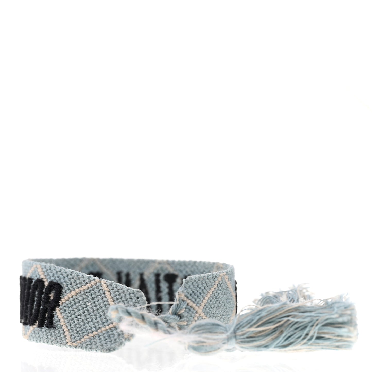 Woven Cotton J'Adior Friendship Bracelet Set Blue Nude