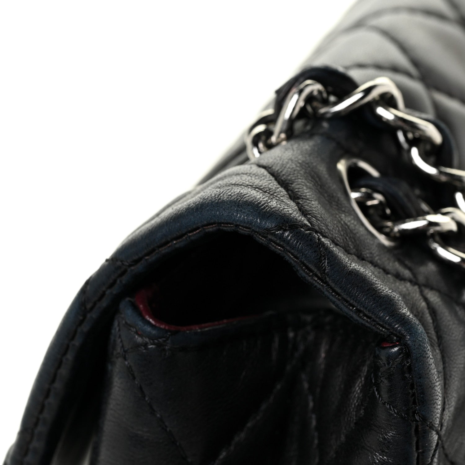 Chanel Washed Lambskin Quilted Maxi Single Flap Black 13 of 24