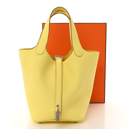 Hermes Taurillon Clemence Picotin Lock 18 PM Lime 10 of 10