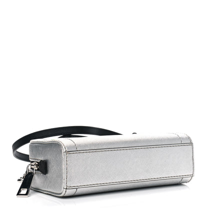 Marc Jacobs Metallic Saffiano Playback Boxed Dome Crossbody Bag Silver 3 of 4