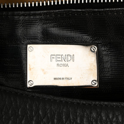 Fendi Cuoio Romano Glazed Fabric FF 1974 Peekaboo X-Lite Fit Asfalto Mou Black 6 of 10