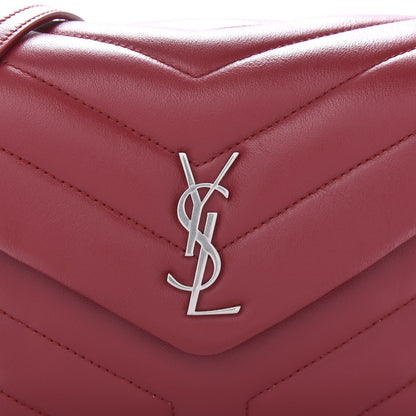Saint Laurent Calfskin Y Quilted Monogram Toy Loulou Crossbody Bag New Lipstick 9 of 9