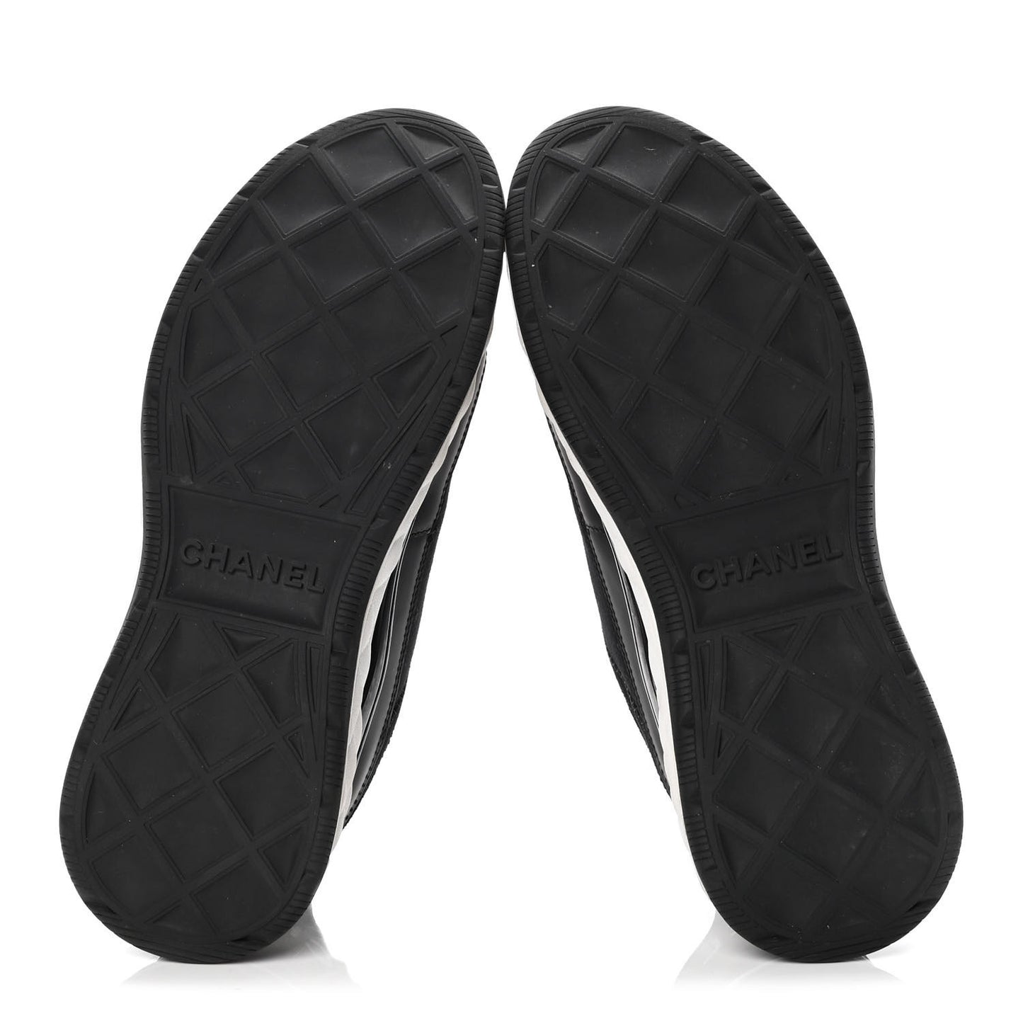 Velvet Calfskin Mixed Fibers CC Sneakers 38 Black