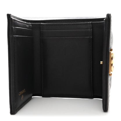 Chanel Lambskin Quilted Compact Boy Wallet Dark Grey 5 of 9