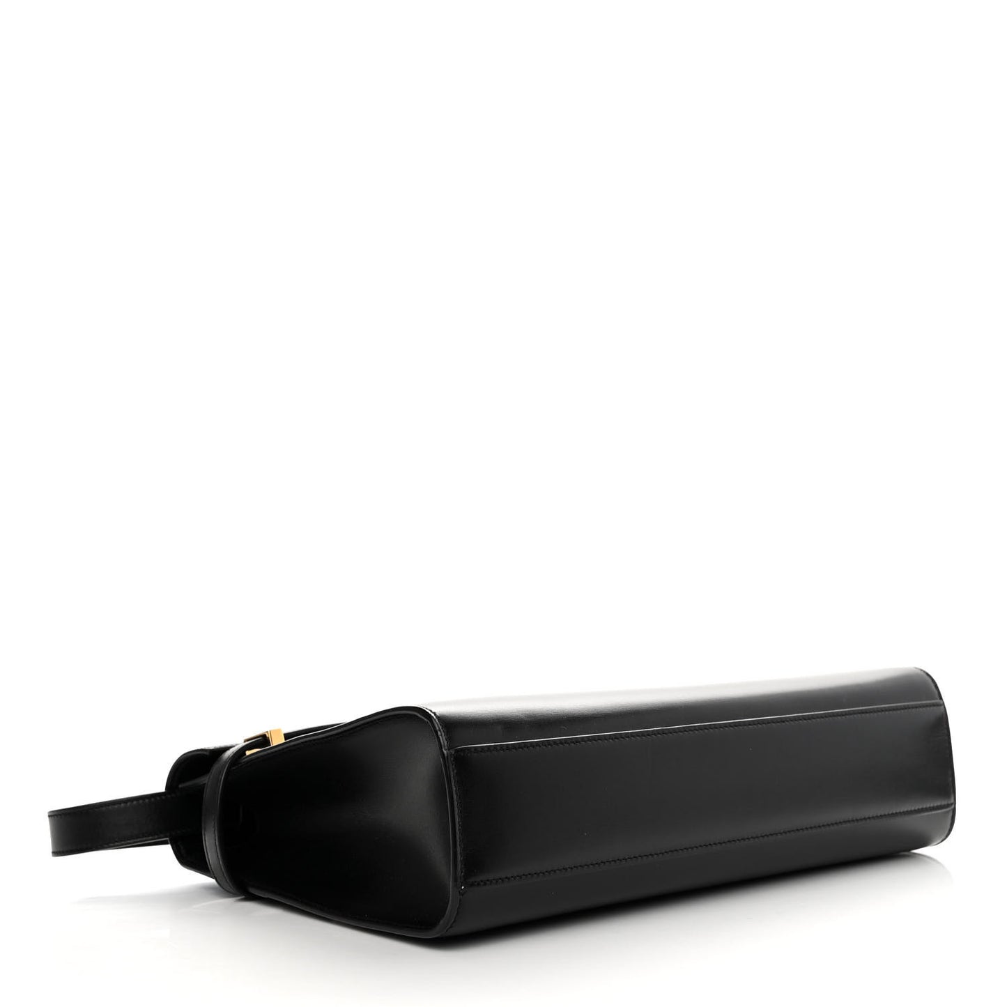 Smooth Calfskin Manhattan Shoulder Bag Black