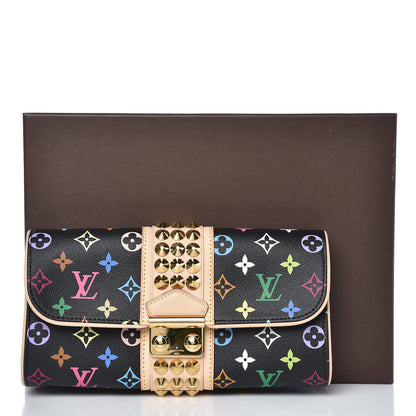 Louis Vuitton Monogram Multicolor Courtney Clutch Black 8 of 8