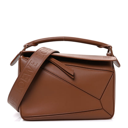 Loewe Satin Calfskin Small Puzzle Bag Pecan 1 of 9