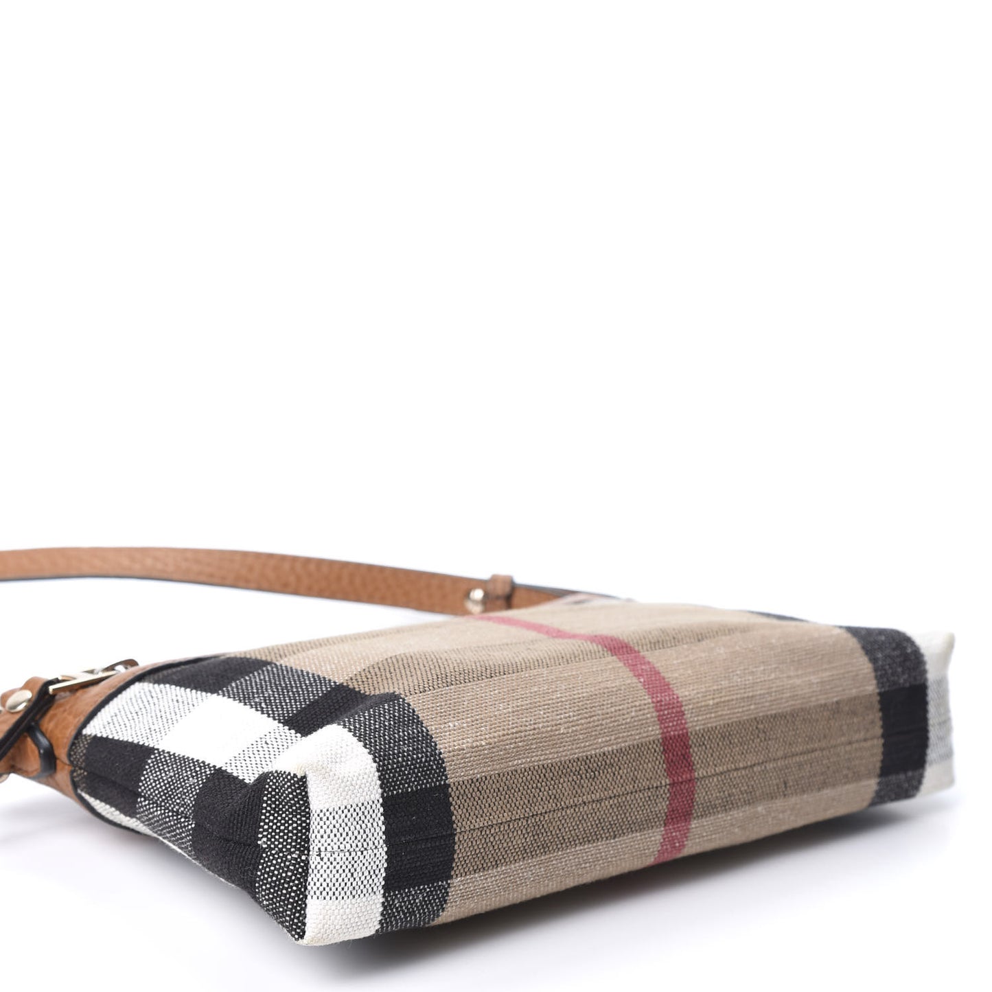 Mega Check Small Farley Crossbody Clutch Bag Saddle Brown