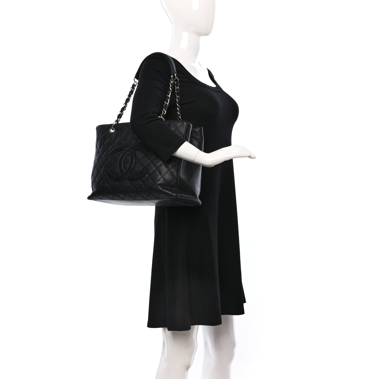 Chanel Caviar Quilted Grand Shopping Tote GST Black 2 of 11