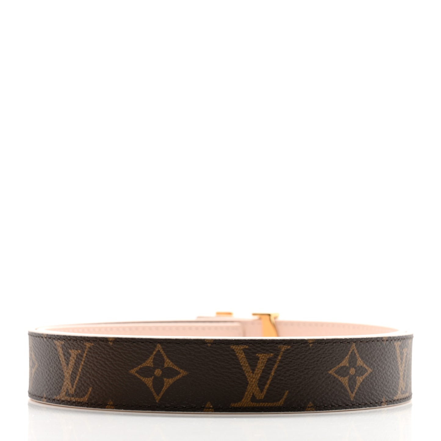 Calfskin Monogram 30mm LV Initiales Reversible Belt 90 36 Rose Ballerine