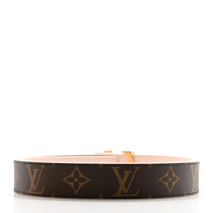 Louis Vuitton Calfskin Monogram 30mm LV Initiales Reversible Belt 90 36 Rose Ballerine 2 of 8