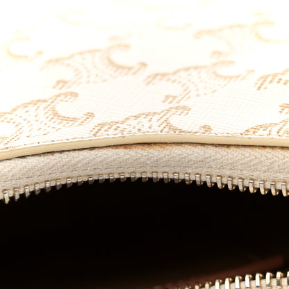 Celine Canvas Calfskin Ava Triomphe Shoulder Bag White 12 of 12