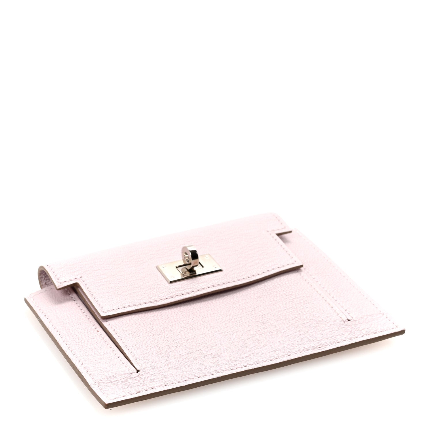 Hermes Chevre Mysore Kelly Pocket Compact Wallet Mauve Pale 4 of 7