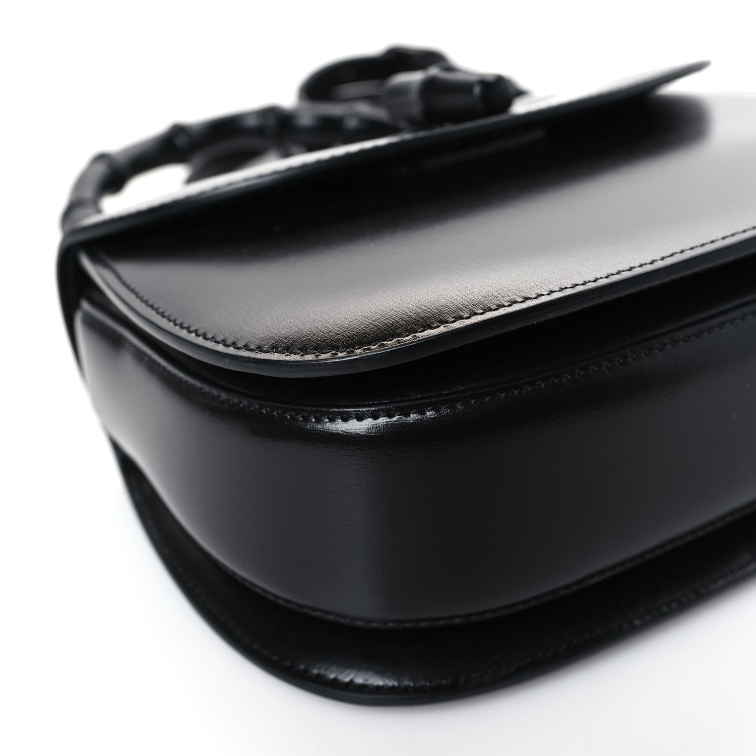 Gucci Boarded Dyana Lux Calfskin Web Monochrome Small Bamboo 1947 Top Handle Bag Black 8 of 10