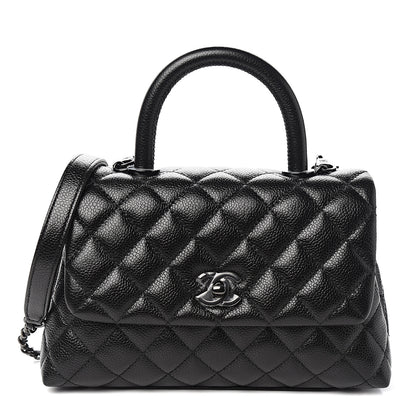 Chanel Caviar Quilted Mini Coco Handle Flap So Black 1 of 10