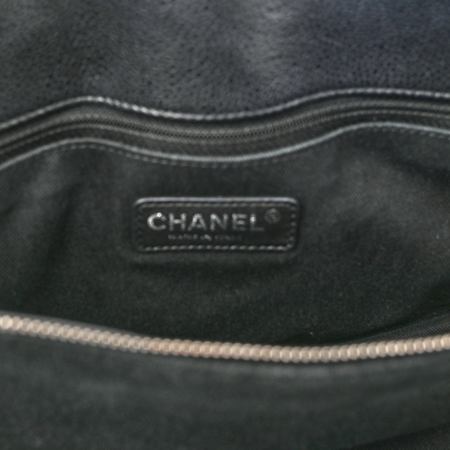 Chanel Caviar Quilted CC Timeless Soft Tote Black 6 of 10