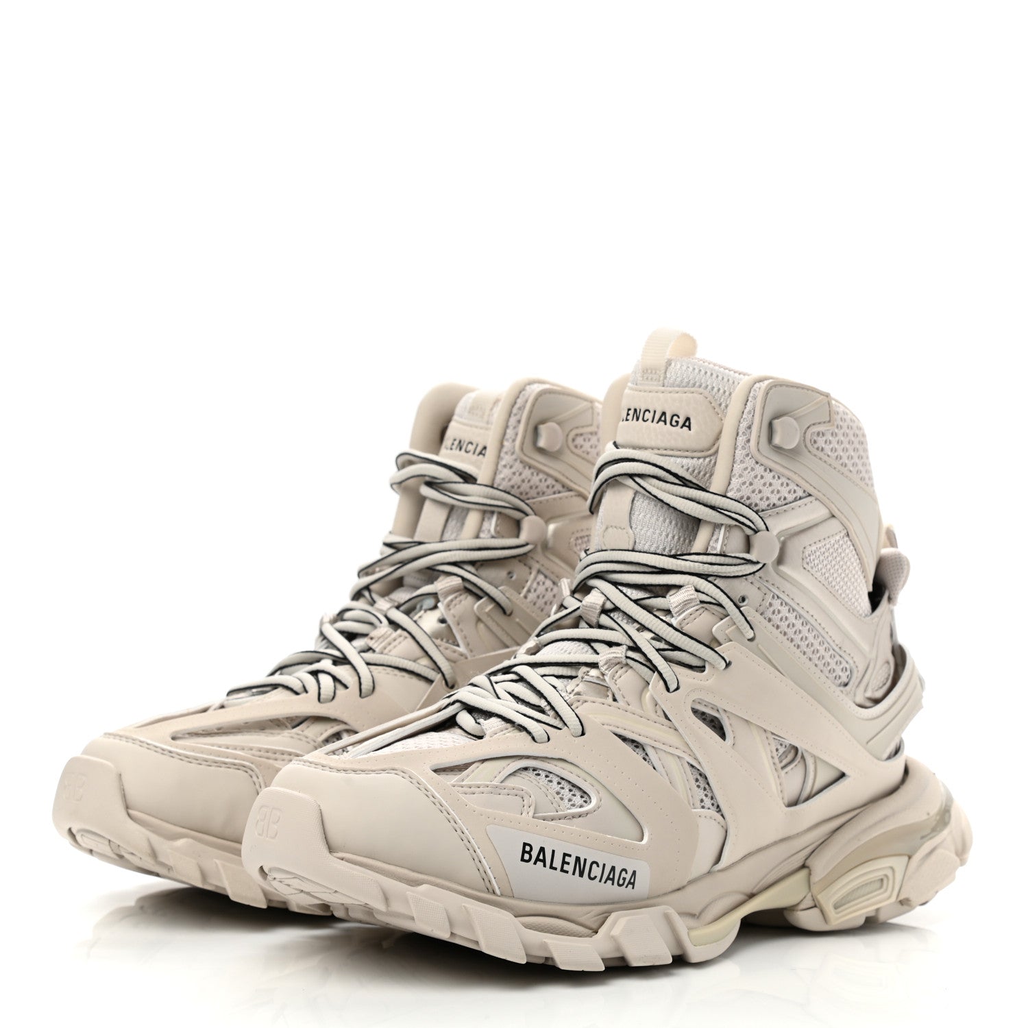 Balenciaga Mesh Nylon Womens Track Hike Sneakers 40 Full Beige 3 of 8