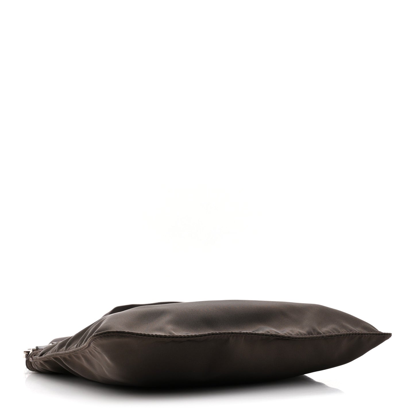Re-Nylon Saffiano Pocket Flat Messenger Bag Cacao