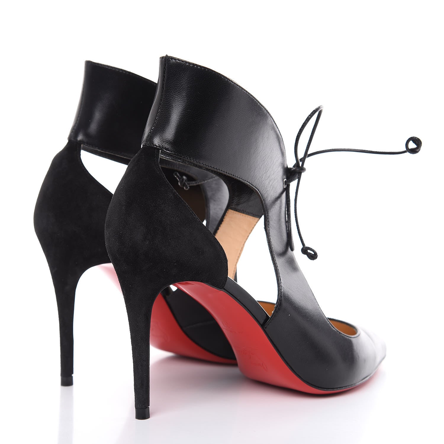 Christian Louboutin Suede Kid Ferme 100 Pumps 37 Black 4 of 12