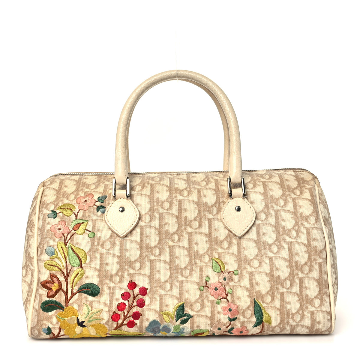 Christian Dior Monogram Vintage Flowers Boston Beige 1 of 12