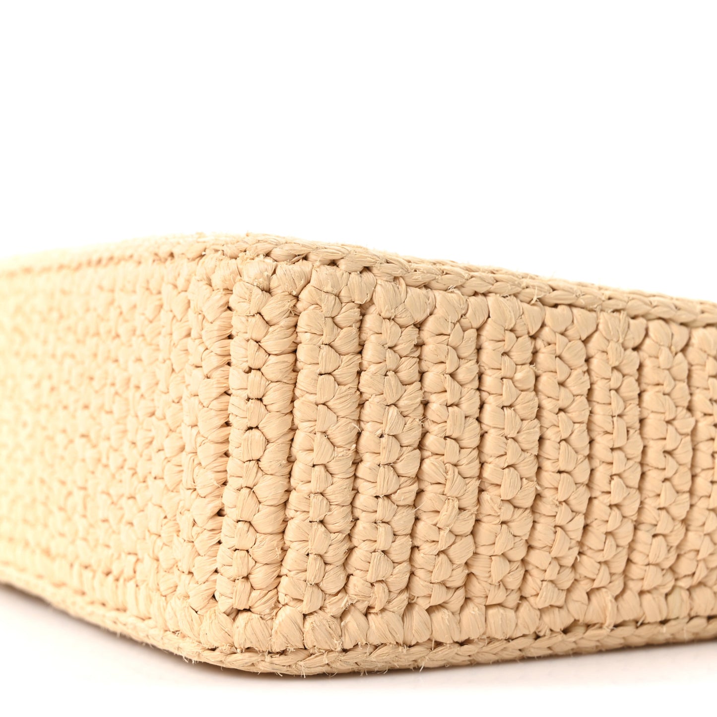 Yarn Raffia Effect Crochet Mini Re-Edition 2000 Shoulder Bag Naturale