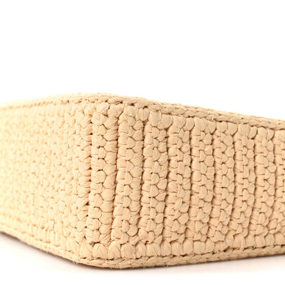 Prada Yarn Raffia Effect Crochet Mini Re-Edition 2000 Shoulder Bag Naturale 10 of 10