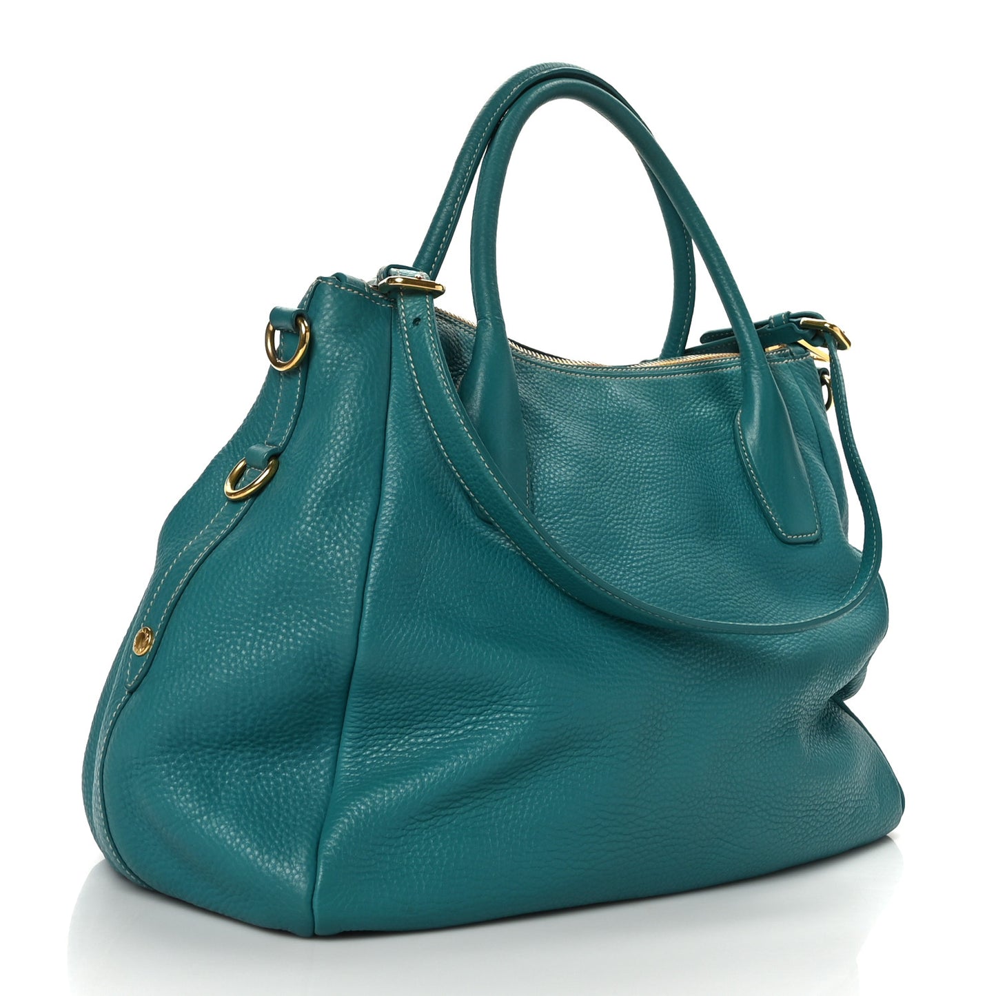 Vitello Daino Shopping Tote Green